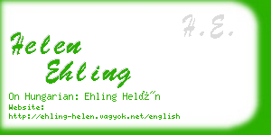 helen ehling business card